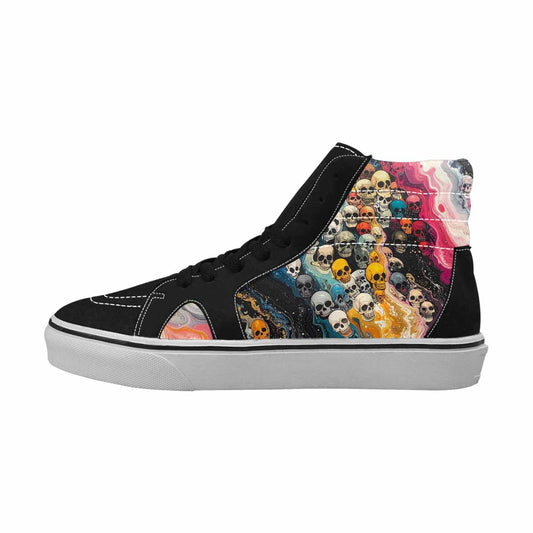 MEN'S Skulls  Marble Skulls High Top Canvas Dreamlike Custom Shoes