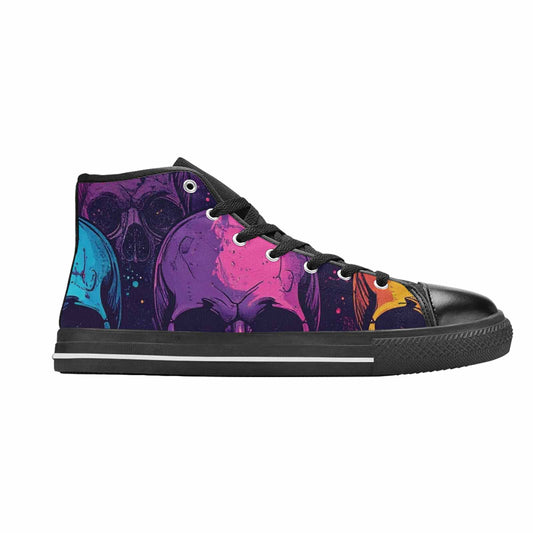 MEN'S Skulls Splatter Comic High Top Canvas Dark Academia Shoes