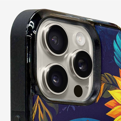 iPhone 16 Pro Max Case — Sunflower Skulls Print, Custom Print Case Cover