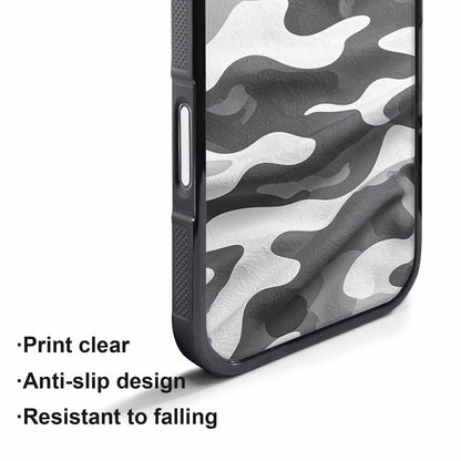 iPhone 17 Pro Case — Grey Camo Print Camo, Custom Made Phone Cover