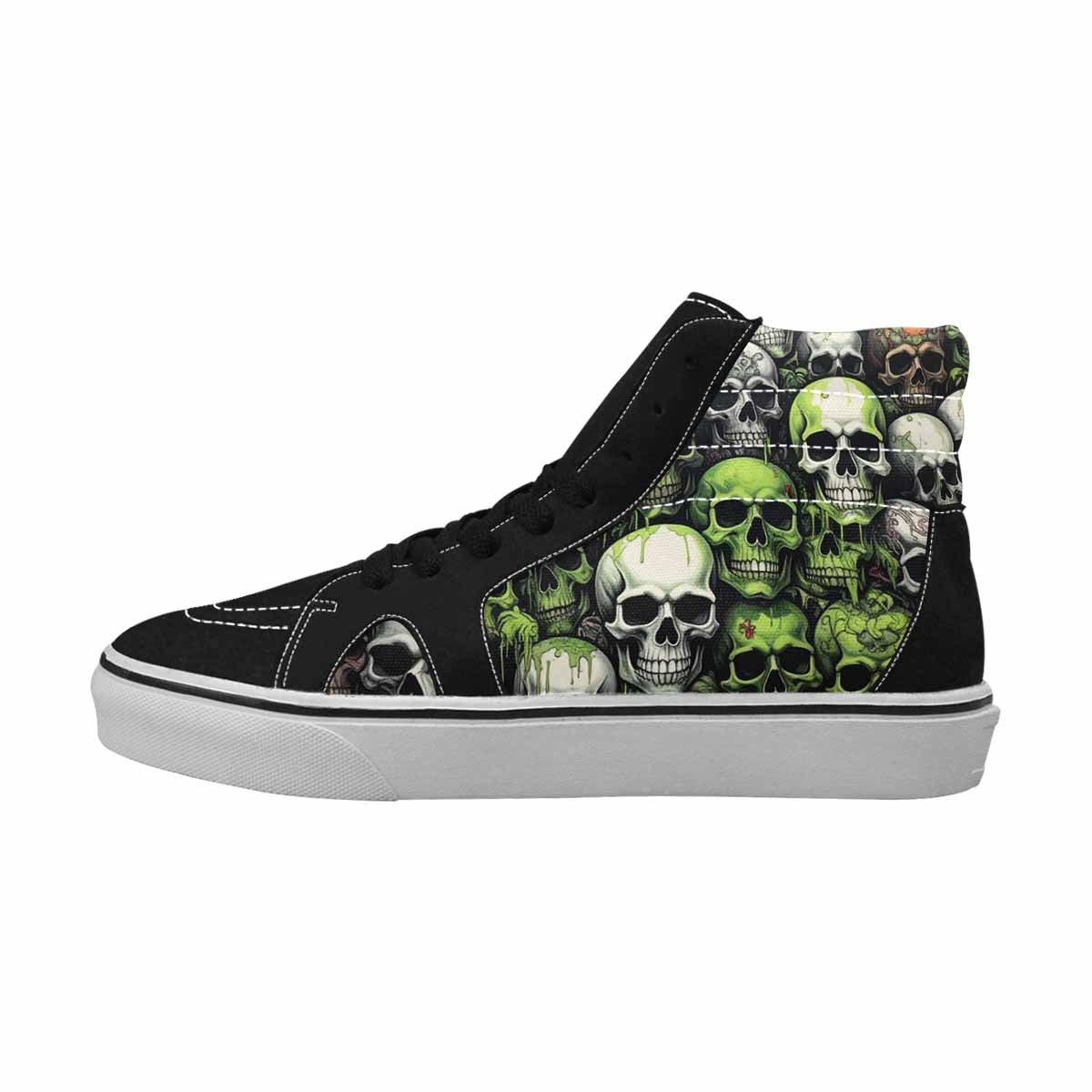 MEN'S Skulls (general) High Top Canvas Wallpaper Art Custom Sneakers