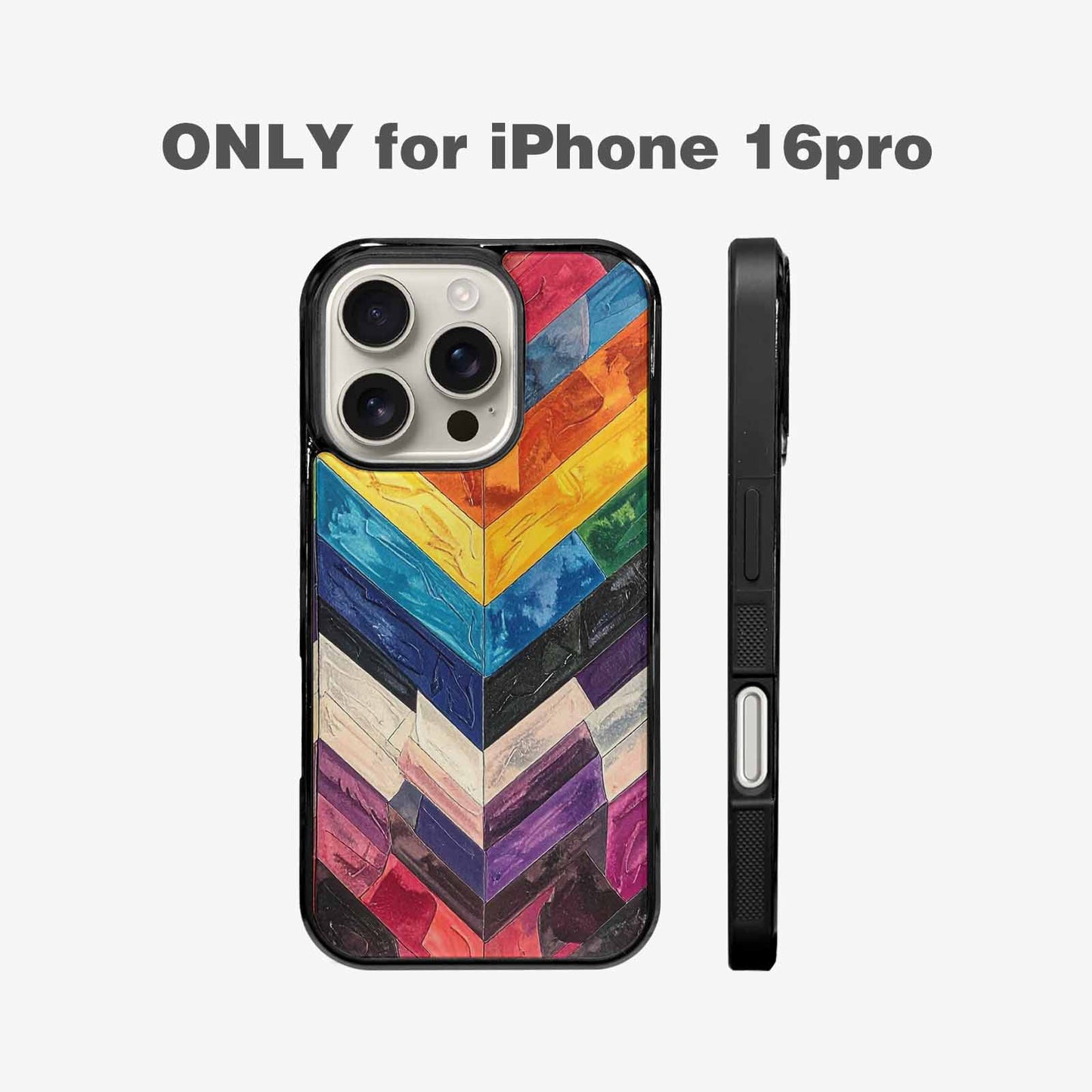 iPhone 16 Pro Case — Progress Pride Flag Color Theme Small, Original Design Phone Case