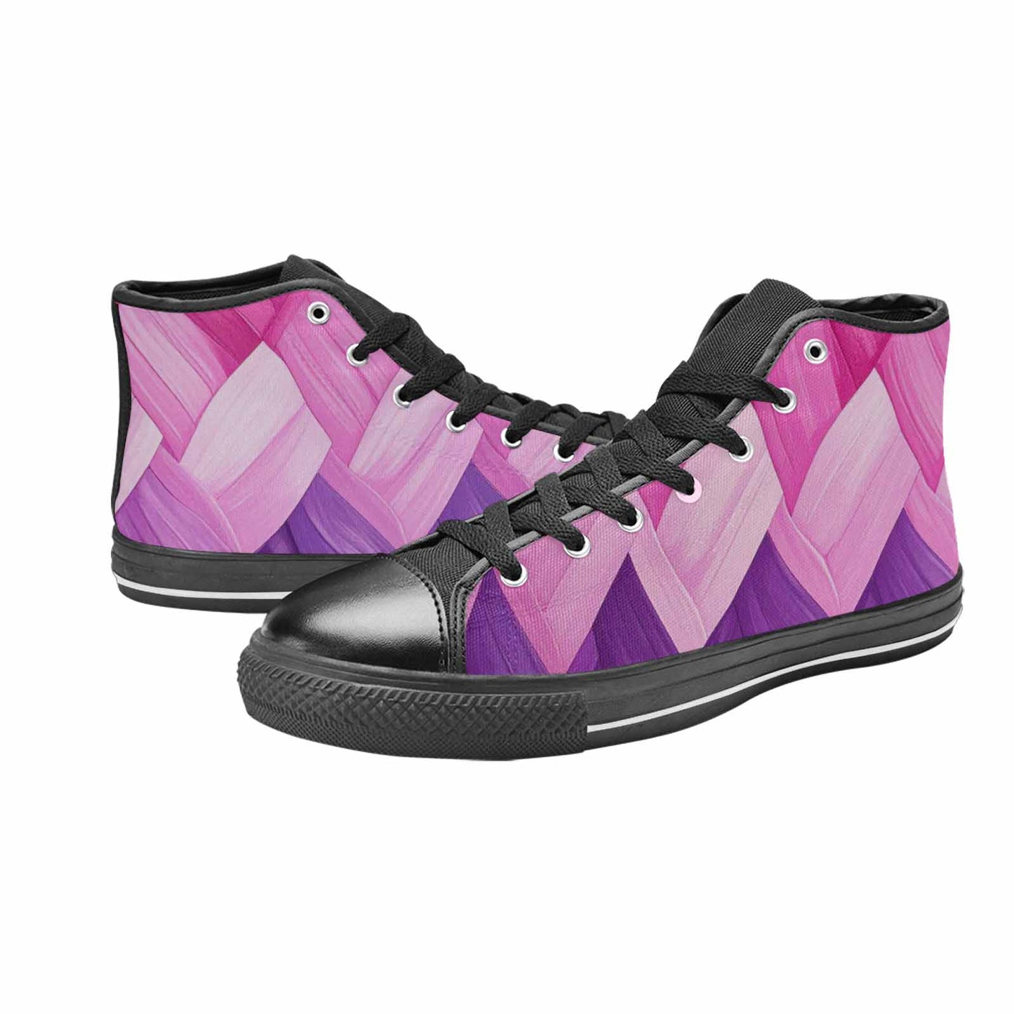 MEN'S Bisexual Flag Color High Top Canvas Grunge Sneakers
