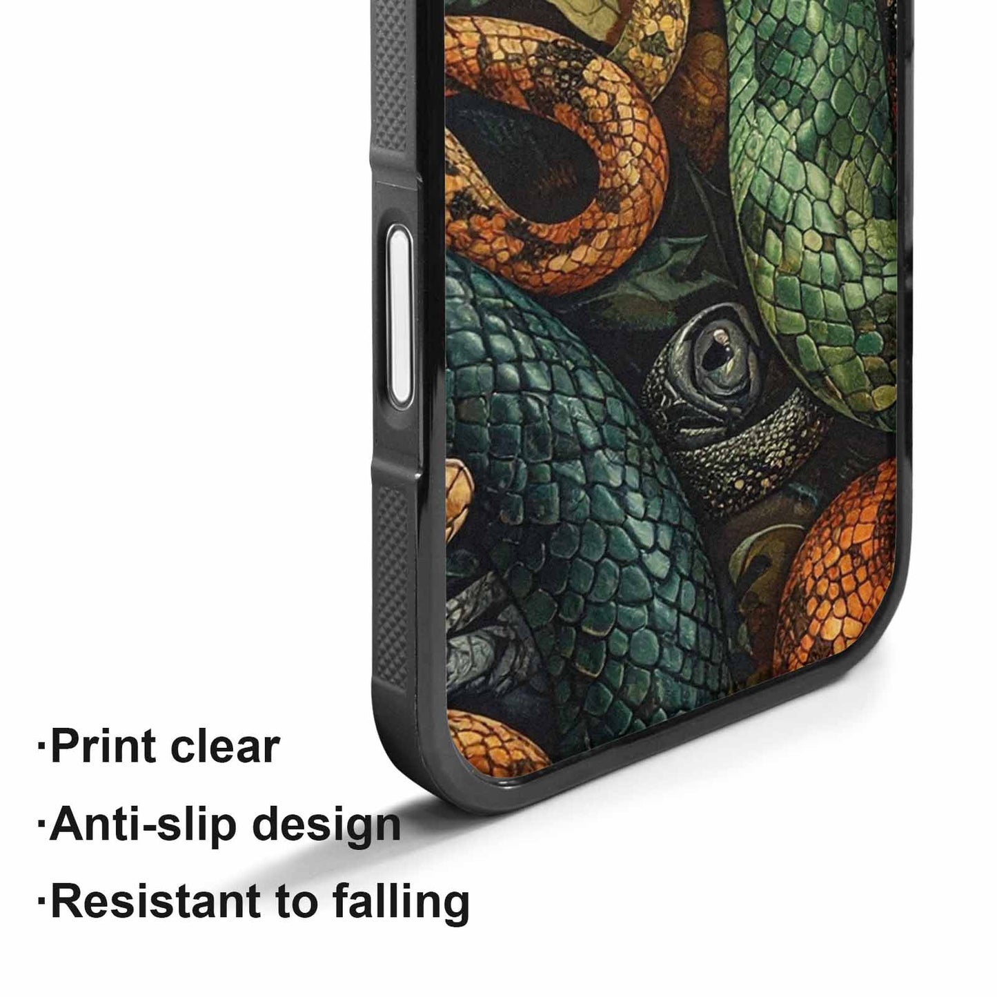 iPhone 17 Case — Small Snake Skin Reptile Original Art, Custom Designed Case Cover