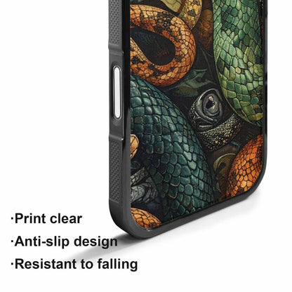 iPhone 17 Case — Small Snake Skin Reptile Original Art, Custom Designed Case Cover