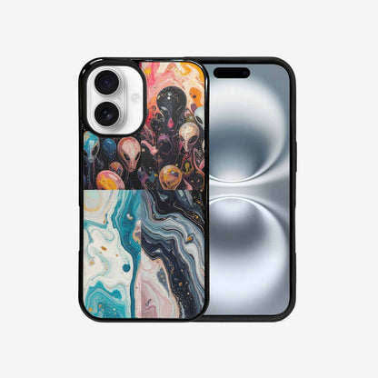 iPhone 16 Case — Aliens Marblealiens Pattern Dms, Custom Made Phone Cover