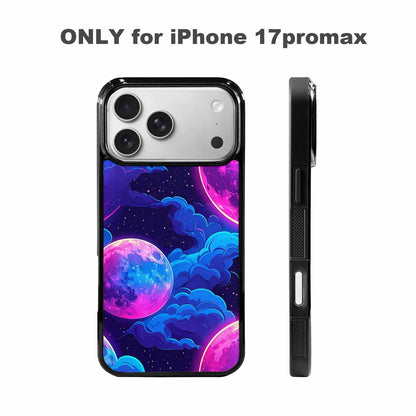iPhone 17 Pro Max Case — Neon Winter Moon Cartoon Cute, Customized Protective Case