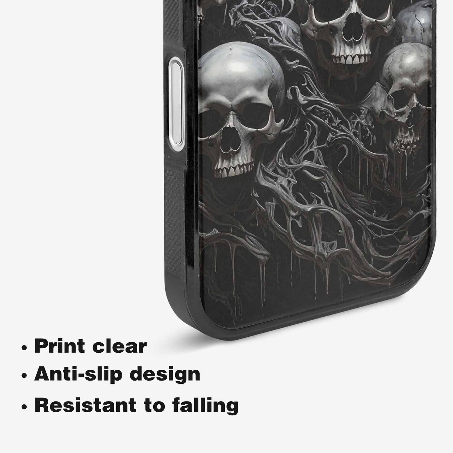 iPhone 16 Case — Grey Dark Black And Grey Tones, Personalized Phone Case