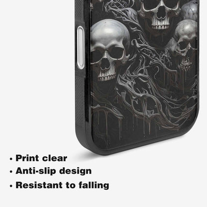iPhone 16 Case — Grey Dark Black And Grey Tones, Personalized Phone Case