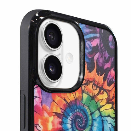 iPhone 17 Case — Black &amp; Blue Ink Tie Dye, Customized Protective Case