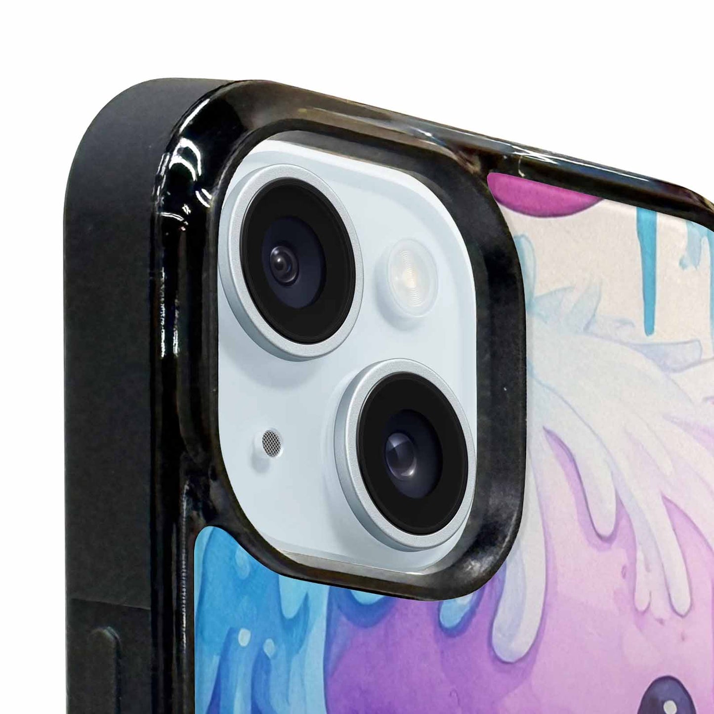 iPhone 15 Case — Rainbow Sherbet Monster, Custom Printed Phone Case