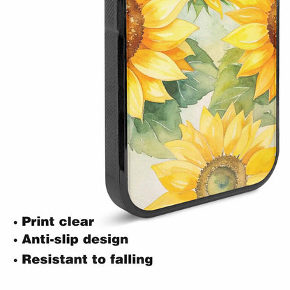 iPhone 15 Plus Case — Sunflowers Watercolor, Customized Protective Case