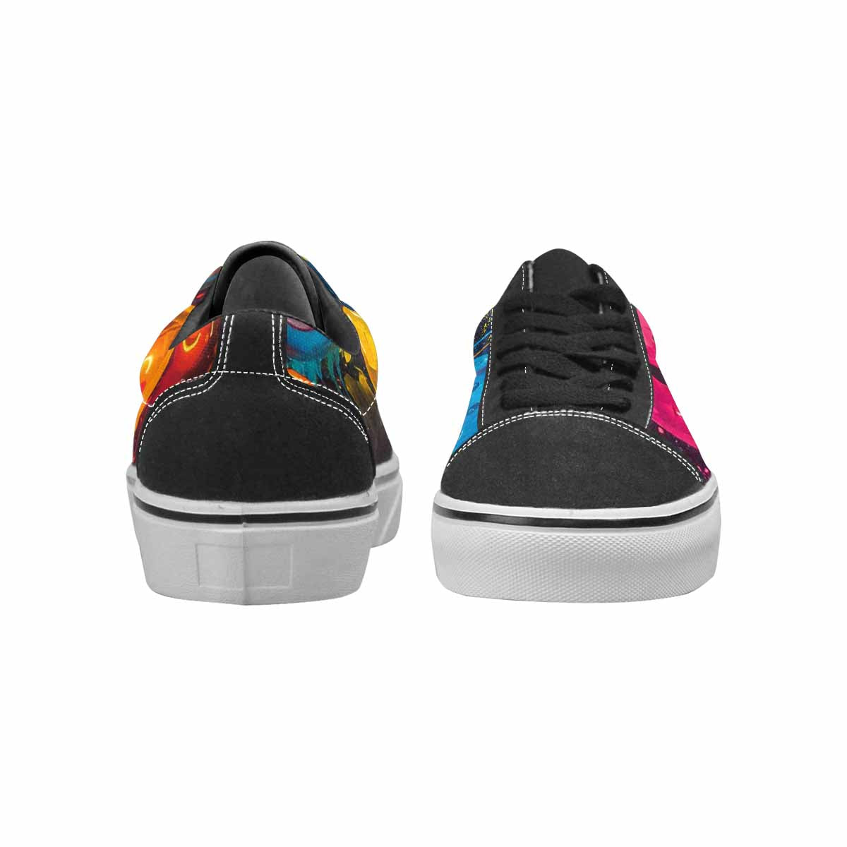 WOMEN'S Smiley Faces × Glow Lace-Up Canvas Vivid Sneakers