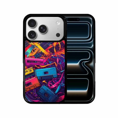 iPhone 17 Pro Case — Retro Cassette Tape Pattern Hundreds Retro, Custom Phone Case