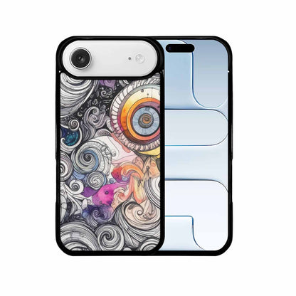 iPhone 17 Air Case — Tie Dye Swirls Black White Tie, Custom Art Phone Cover