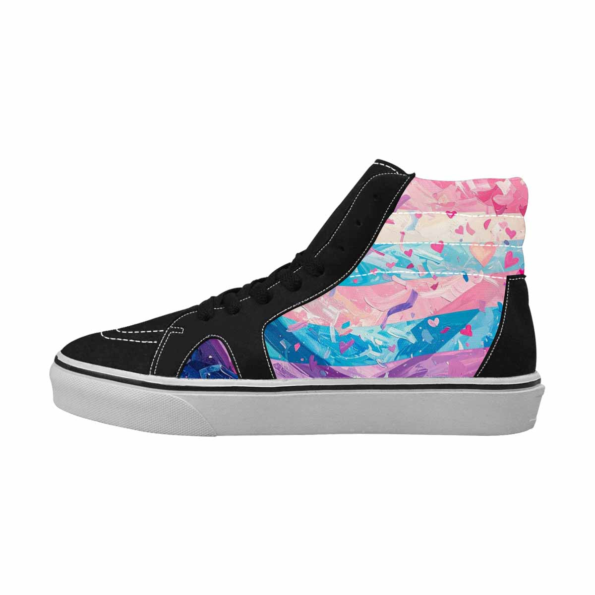 MEN'S Transgender Pride Flag High Top Canvas Surreal Custom Shoes