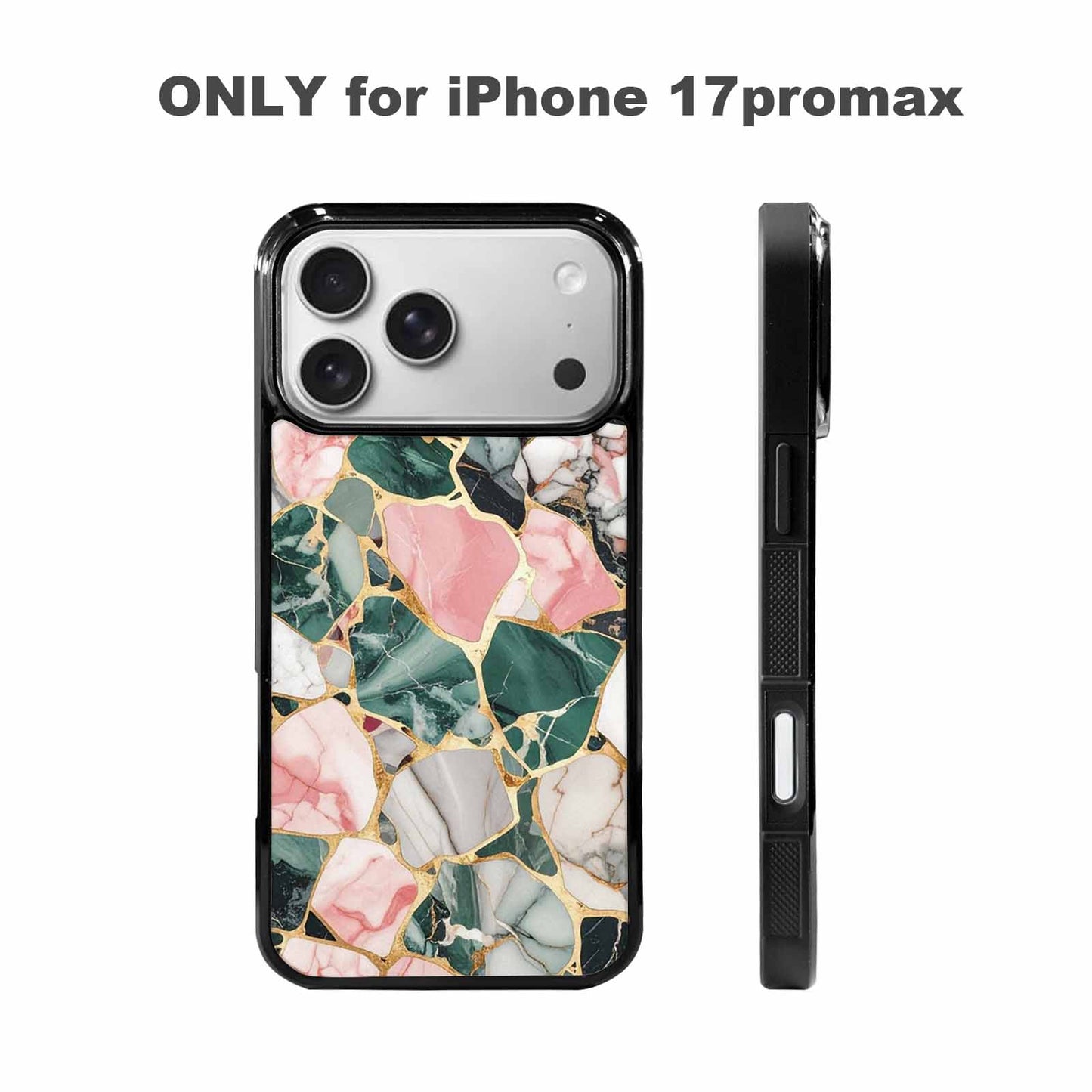 iPhone 17 Pro Max Case — Small Marble Stone Texture Original Art, Personalized Phone Case