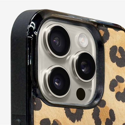 iPhone 16 Pro Max Case — Cheetah Print Sandy Tan Base With, Unique Phone Case Design