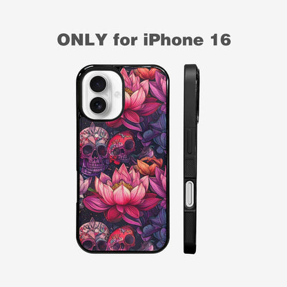 iPhone 16 Case — Lotus Skulls, Original Design Phone Case