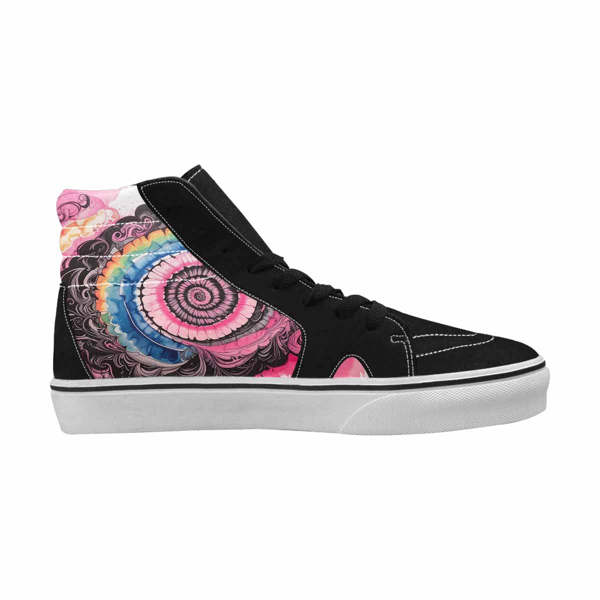 MEN'S Tie High Top Canvas Surreal Custom Shoes