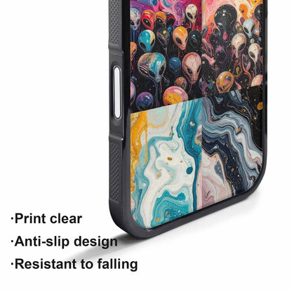 iPhone 17 Pro Max Case — Aliens Marblealiens Pattern Alien Scifi, Custom Printed Phone Case