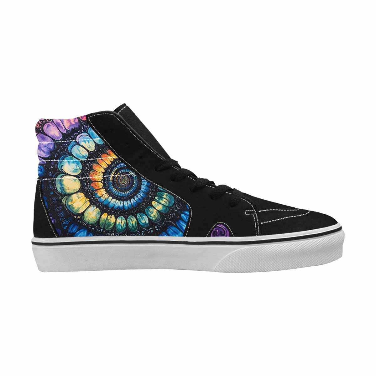 MEN'S Tie High Top Canvas Wallpaper Art Sneakers