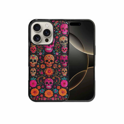 iPhone 16 Pro Case — Colorful Dia De Los Muertos Sugar, Unique Phone Case Design