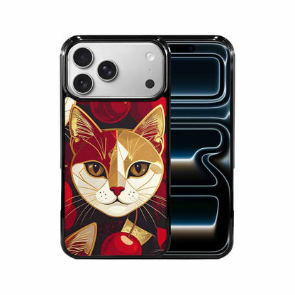 iPhone 17 Pro Max Case — Retro Cherry Cat Retro Vintage, Unique Phone Case Design