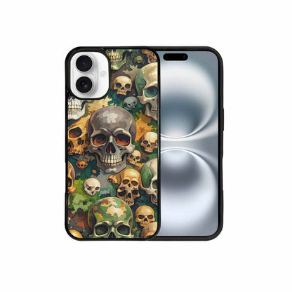 iPhone 16 Plus Case — Skulls Camoskulls Pattern Hu Avd, Custom Made Phone Cover