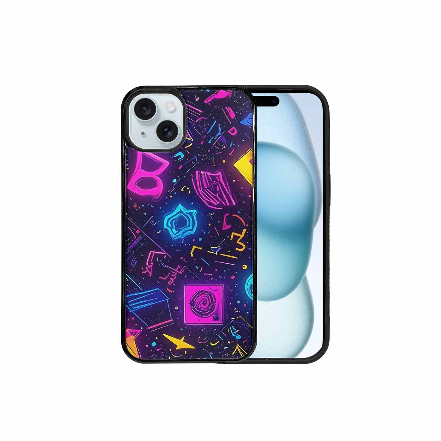 iPhone 15 Plus Case — 80s Retro Motif 80s Retro Motifs, Custom Designed Case Cover