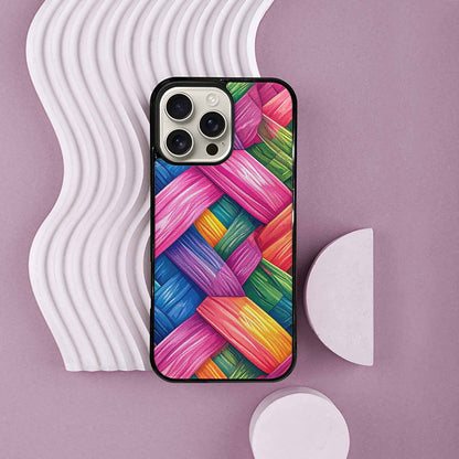 iPhone 16 Pro Max Case — Polysexual Flag Color Theme Small Rainbow, Custom Print Case Cover