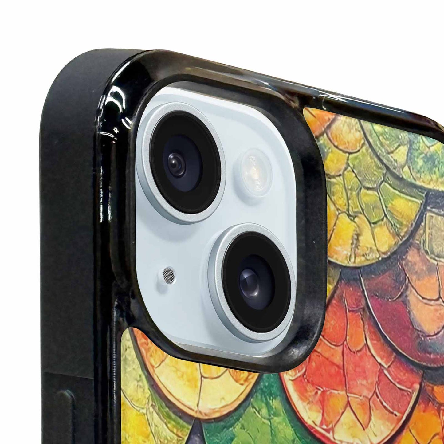 iPhone 15 Case — Reptile Scale Full Color Vibrant Reptile, Custom Printed Phone Case