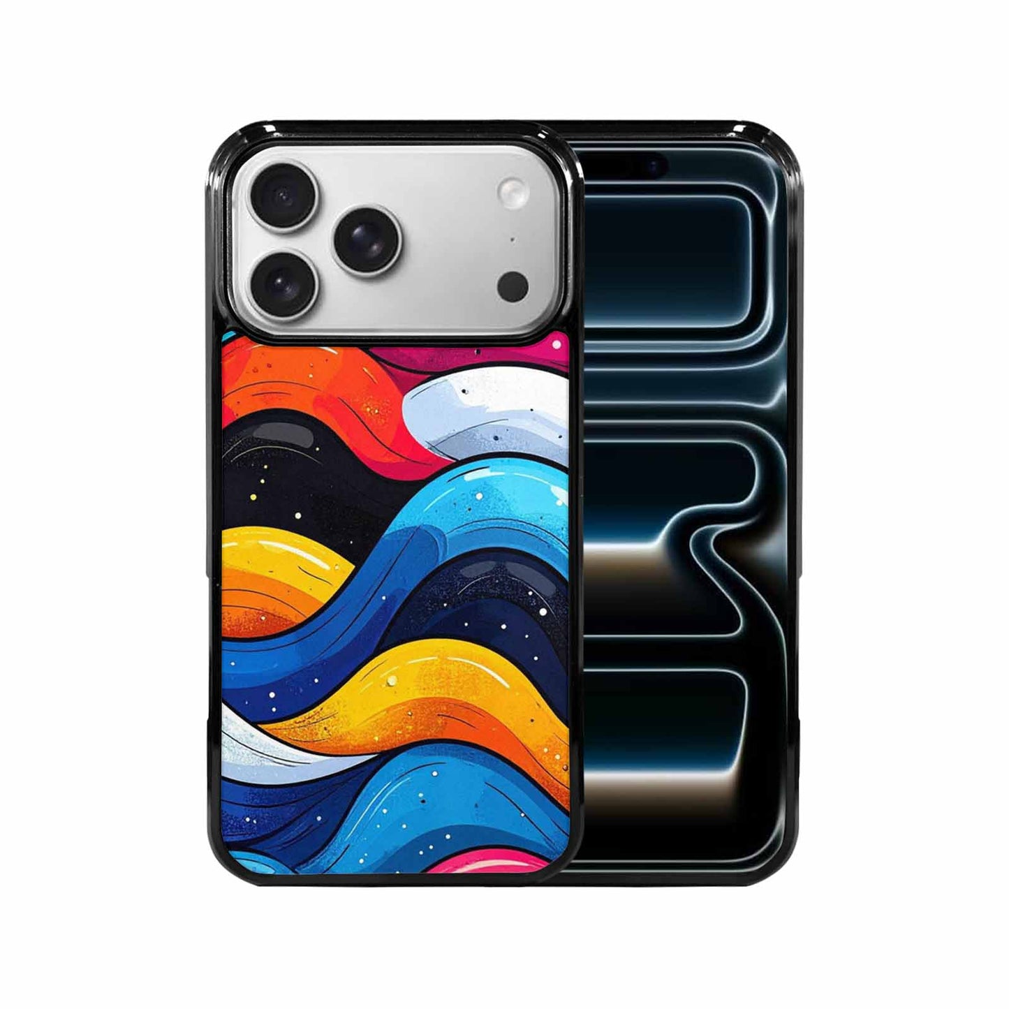 iPhone 17 Pro Max Case — Glossy Winter Wave Cartoon Cute, Custom Print Case Cover