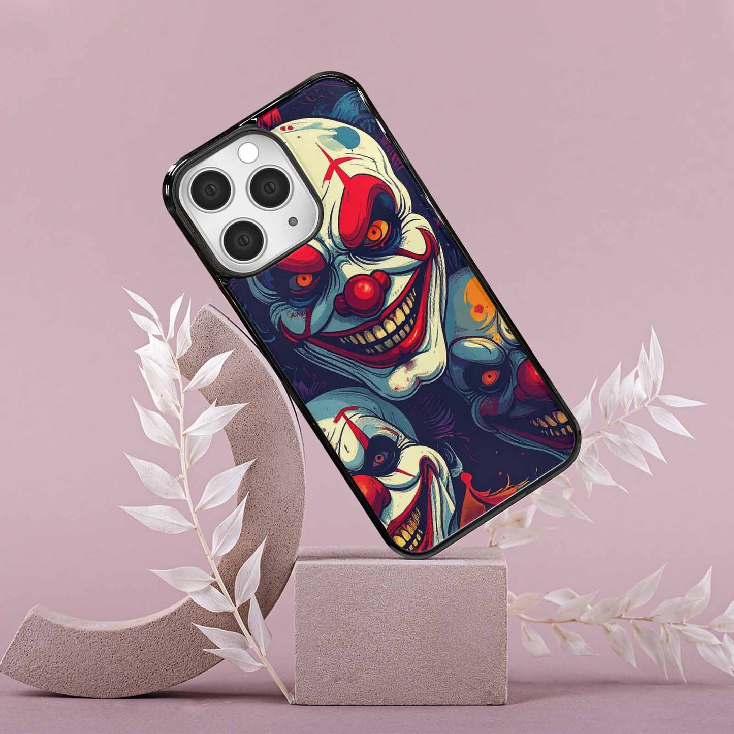 iPhone 15 Pro Max Case — Evil Clown Cartoon, Original Design Phone Case