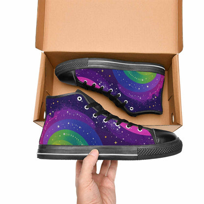 WOMEN'S Rainbow Pride Galaxy High Top Canvas Aesthetic Shoes