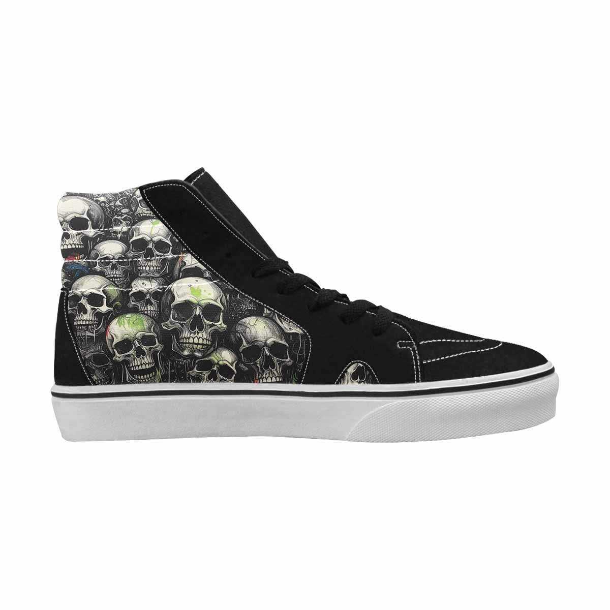 MEN'S Rainbow From Skull S High Top Canvas Vivid Custom Sneakers