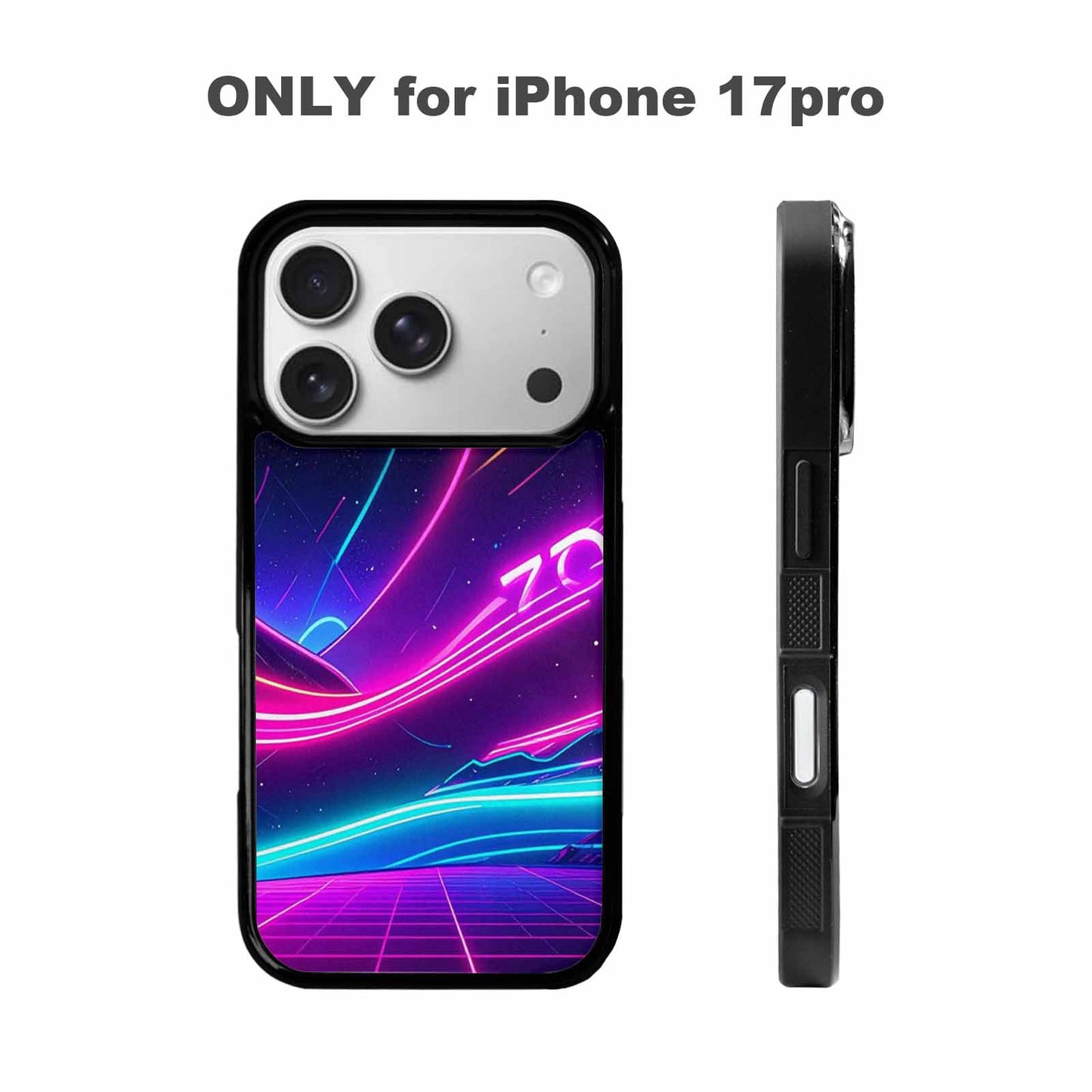 iPhone 17 Pro Case — Neon Cartoon Art Pattern Retro Vintage, Custom Art Phone Cover