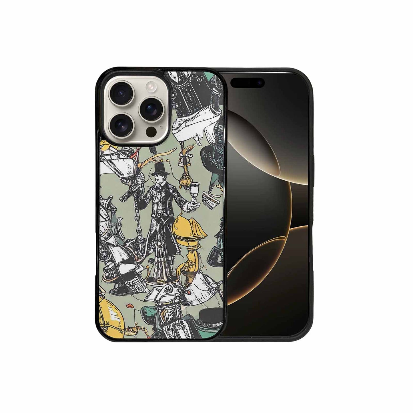 iPhone 16 Pro Max Case — Noir Spy Silhouette Pen Ink Noir, Custom Designed Case Cover