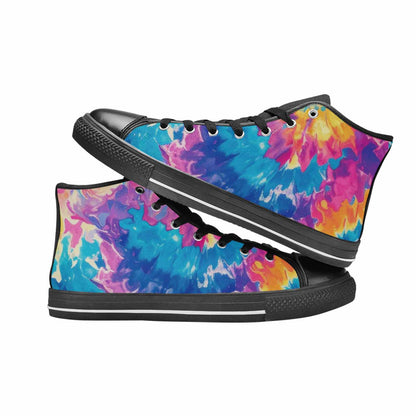 MEN'S Tie Dye Swirl High Top Canvas Y2K Sneakers
