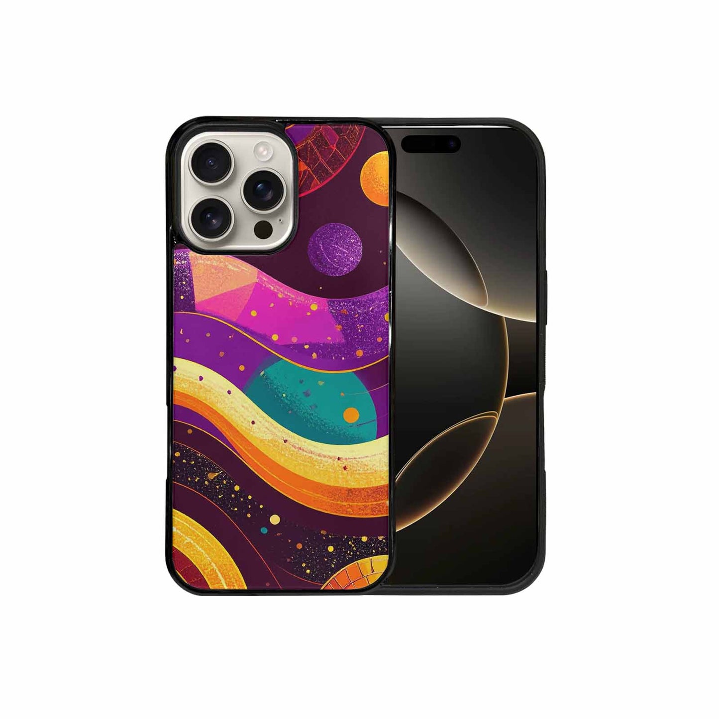 iPhone 16 Pro Max Case — 1970s Disco Art Pattern, Customized Protective Case
