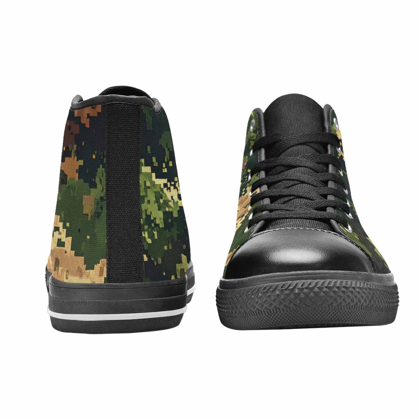 WOMEN'S Military Camouflage Blotch High Top Canvas Neon Fantasy Custom Sneakers