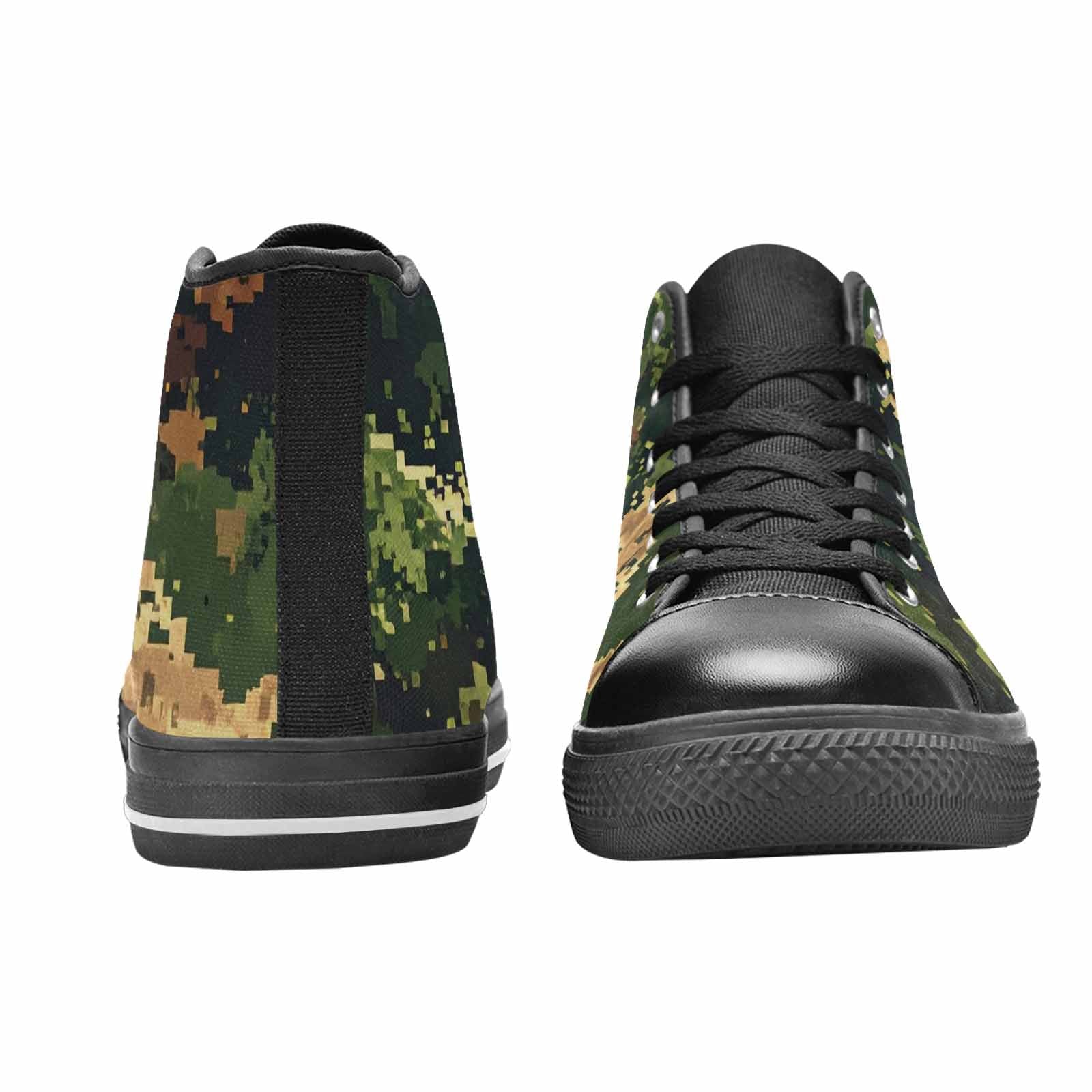 WOMEN'S Military Camouflage Blotch High Top Canvas Neon Fantasy Custom Sneakers