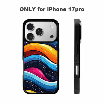 iPhone 17 Pro Case — Glossy Winter Wave Seamless Cartoon Cute, Custom Print Case Cover