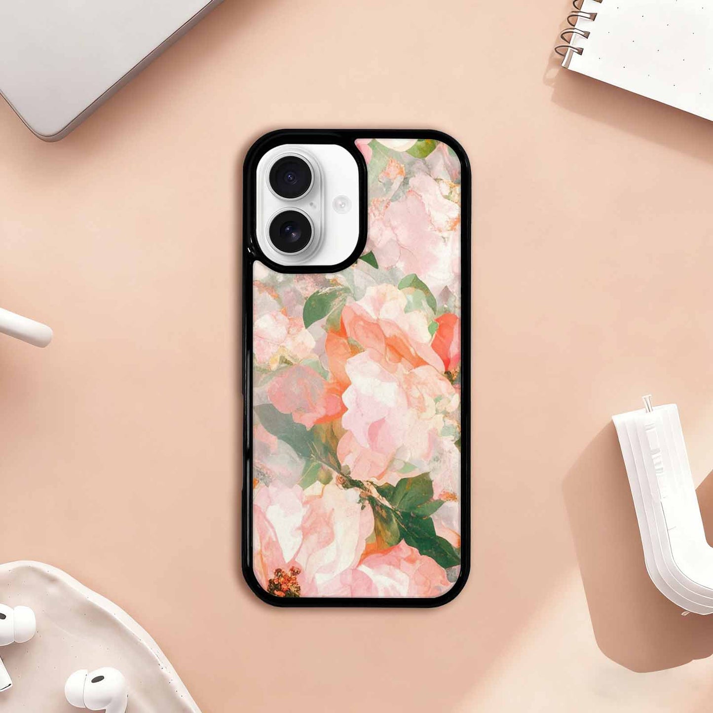 iPhone 17 Case — Marble Floral Art Seamless Floral, Original Design Phone Case