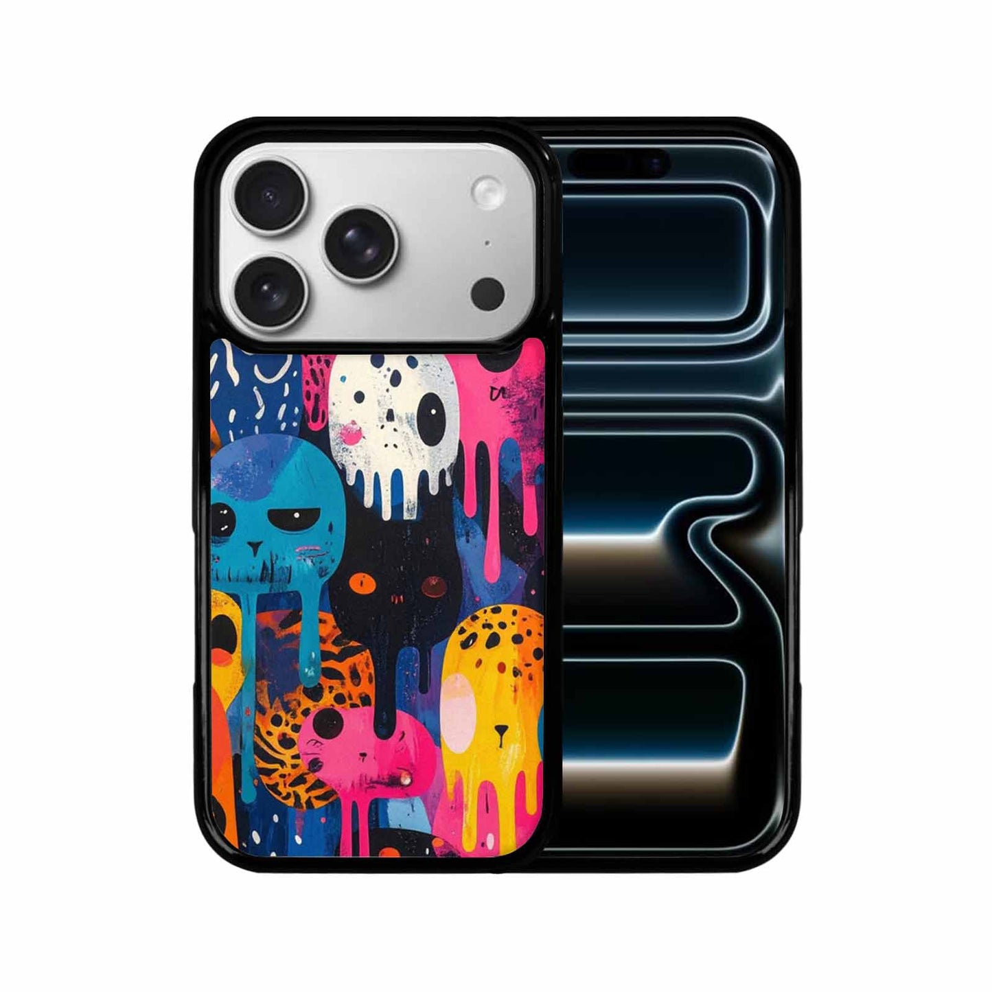 iPhone 17 Pro Case — Melting Aliens Pattern Hundreds Of Alien, Unique Phone Case Design