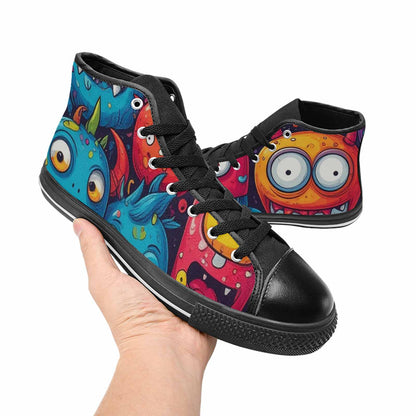 MEN'S Cartoon Monster Character High Top Canvas Dark Academia Sneakers