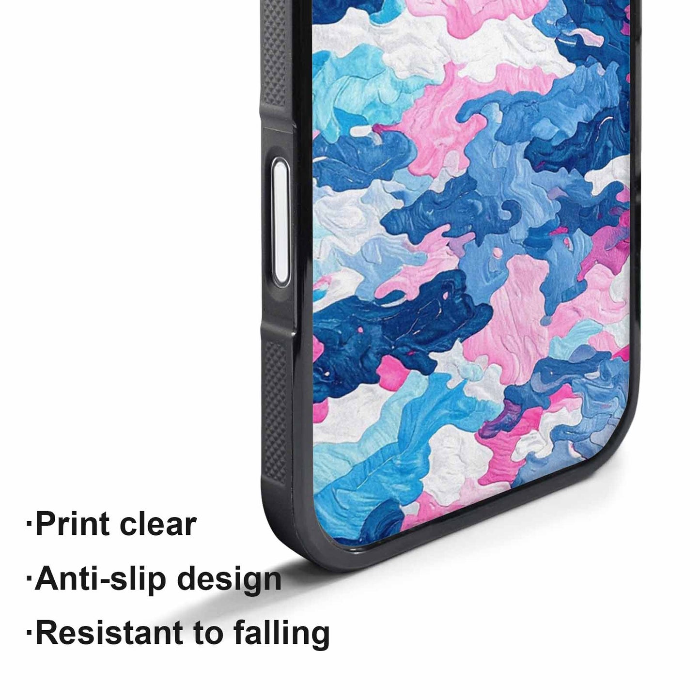 iPhone 17 Pro Case — Vivid Camo Transgender Pride Camo, Unique Phone Case Design