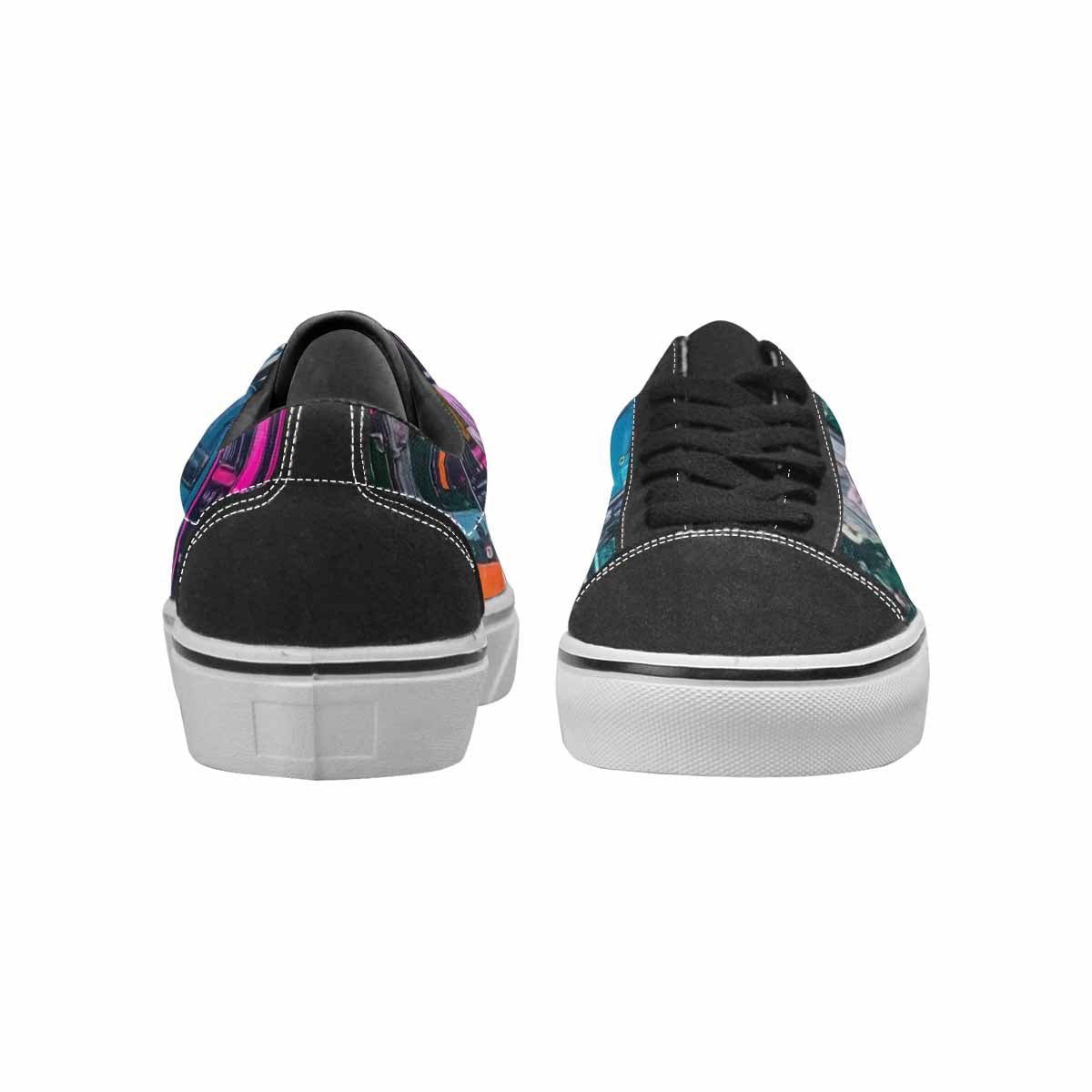 MEN'S Circuit Board Cyberpunk Canvas Lace-Up Wallpaper Art Custom Sneakers