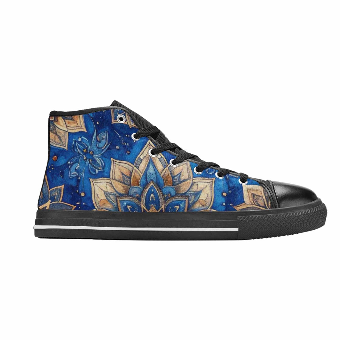 MEN'S Mandala High Top Canvas Cottagecore Custom Sneakers