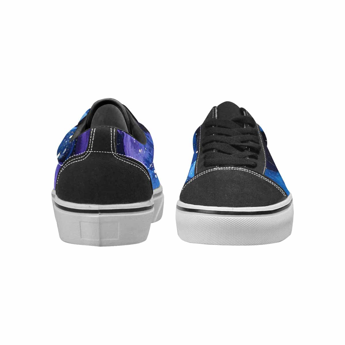 WOMEN'S Galaxy Art - Canvas Lace-Up Neon Fantasy Custom Sneakers